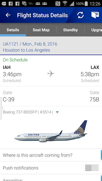 united airlines flight information.